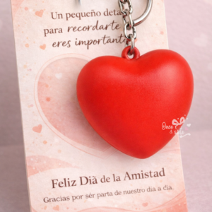 Llavero corazon dia de la amistad y el amor 2026